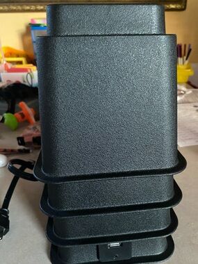 Bed Risers 4 with  USB Charging Station